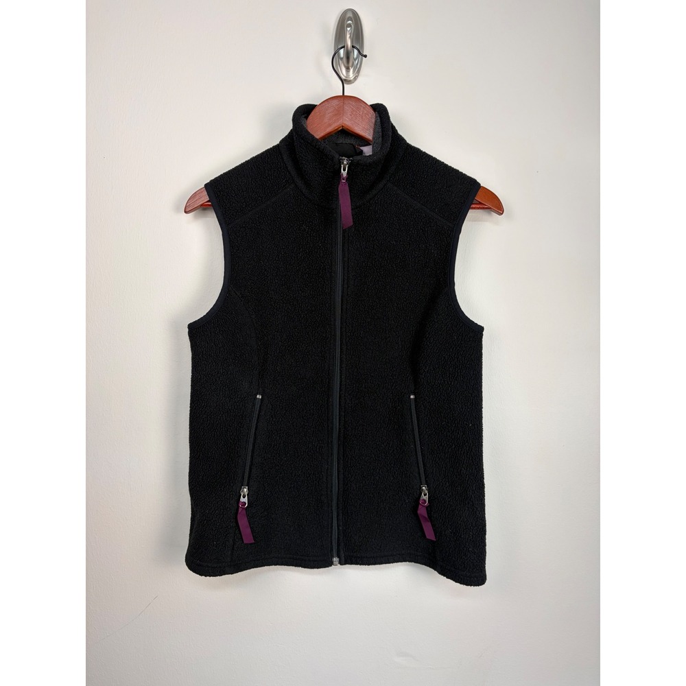 Patagonia Synchilla Fleece Vest Medium Black Gorpcore Full Zip Mock Neck Warm